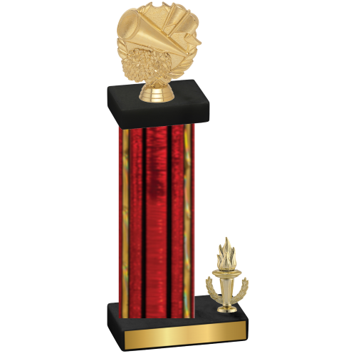 Accented Single Red Glacier Victory Cheerleading Trophy