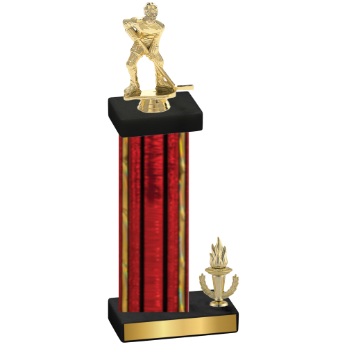 Accented Single Red Glacier Victory Hockey Trophy