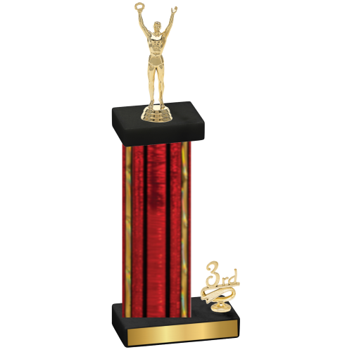 Accented Single Red Glacier Third Place Victory Trophy