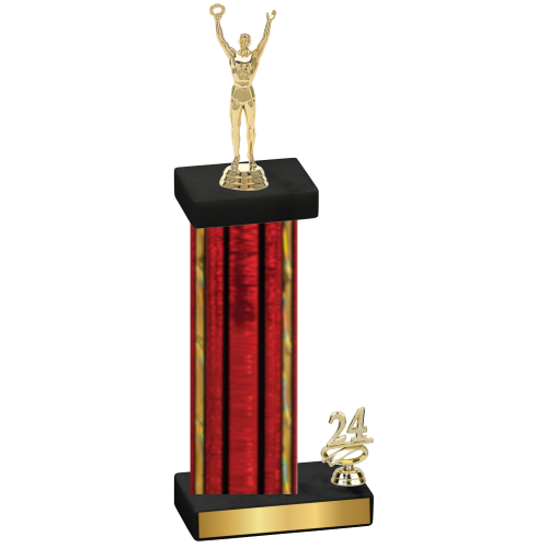 Accented Single Red Glacier Year Victory Trophy