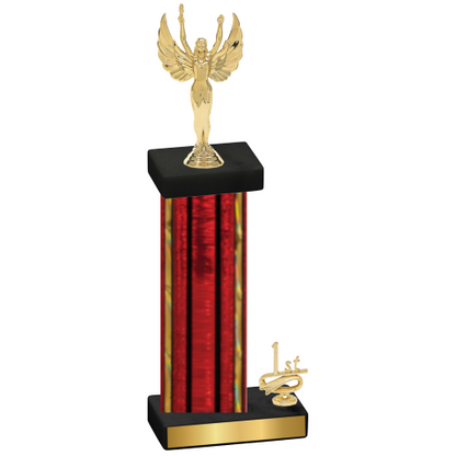 Accented Single Red Glacier First Place Victory Trophy