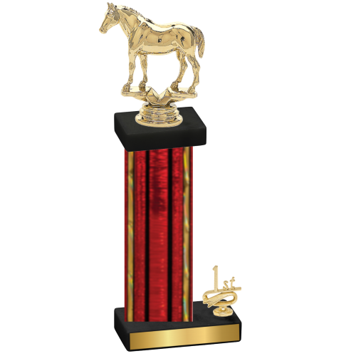 Accented Single Red Glacier First Place Horses Trophy