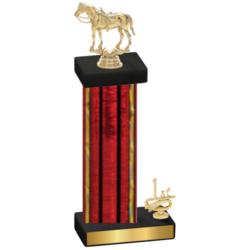 Accented Single Red Glacier First Place Horses Trophy