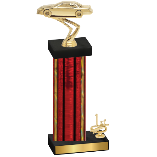 Accented Single Red Glacier First Place Cars Trophy