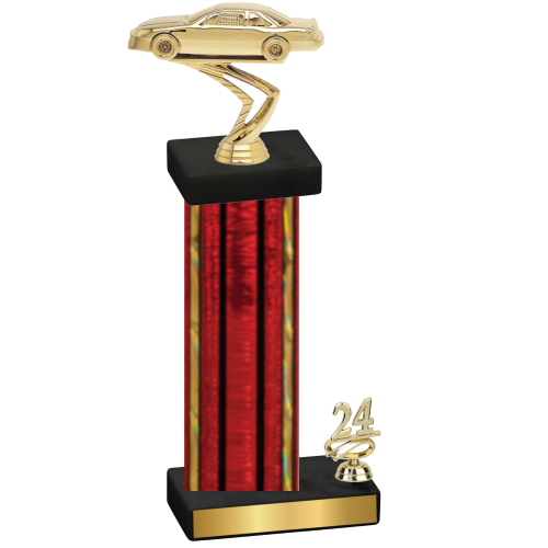 Accented Single Red Glacier Year Cars Trophy