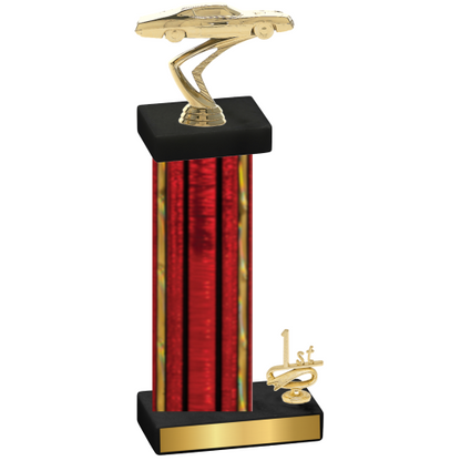 Accented Single Red Glacier First Place Cars Trophy