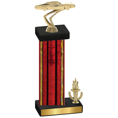 Accented Single Red Glacier Victory Cars Trophy