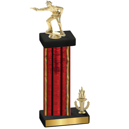 Accented Single Red Glacier Victory Shooter Trophy