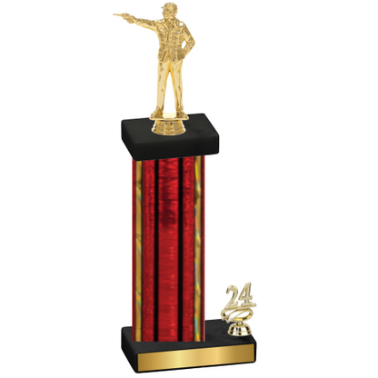 Accented Single Red Glacier Year Shooter Trophy