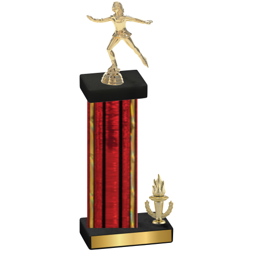 Accented Single Red Glacier Victory Skater Trophy