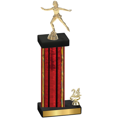 Accented Single Red Glacier Year Skater Trophy