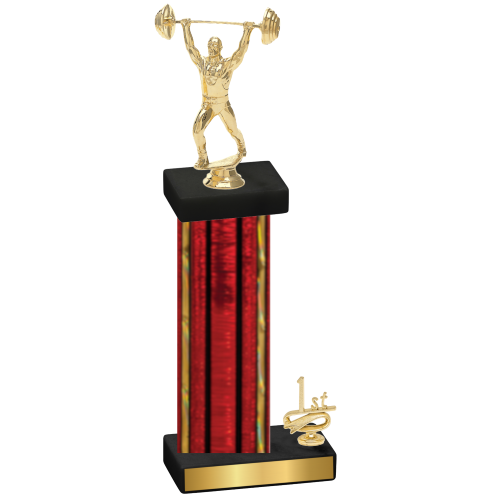 Accented Single Red Glacier First Place Weights Trophy