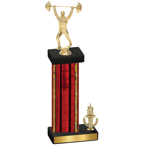 Accented Single Red Glacier Victory Weights Trophy