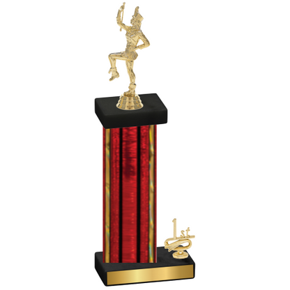 Accented Single Red Glacier First Place Majorette Trophy