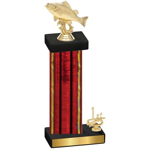 Accented Single Red Glacier First Place Fishing Trophy