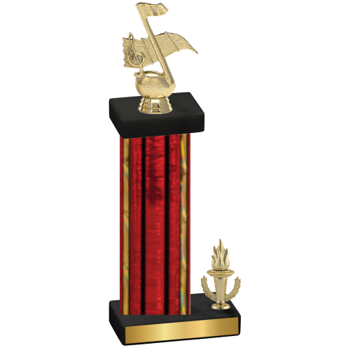 Accented Single Red Glacier Victory Music Trophy