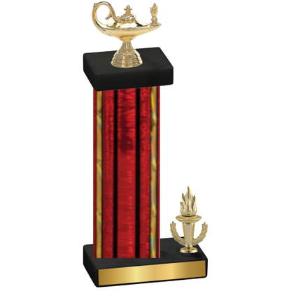 Accented Single Red Glacier Victory Academics Trophy