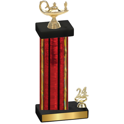 Accented Single Red Glacier Year Academics Trophy