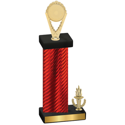 Accented Single Red Carbon Fiber Victory Insert Trophy