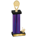 Accented Single Purple Carbon Fiber First Place Insert Trophy
