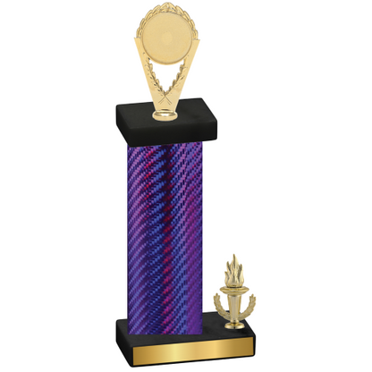 Accented Single Purple Carbon Fiber Victory Insert Trophy