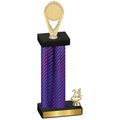 Accented Single Purple Carbon Fiber Year Insert Trophy