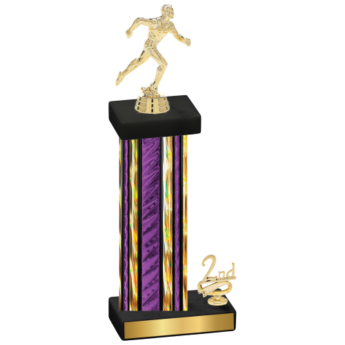 Accented Single Purple Glacier Second Place Running Trophy