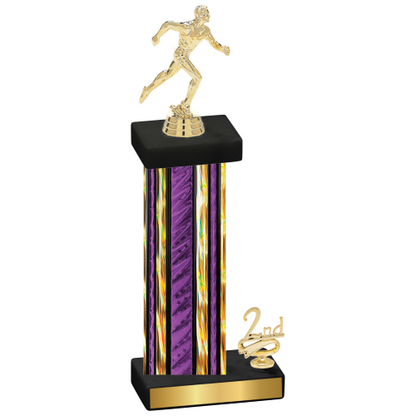 Accented Single Purple Glacier Second Place Running Trophy