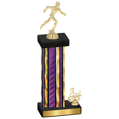 Accented Single Purple Glacier Third Place Running Trophy