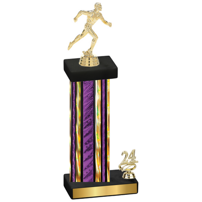 Accented Single Purple Glacier Year Running Trophy