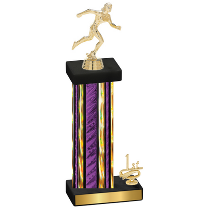 Accented Single Purple Glacier First Place Running Trophy