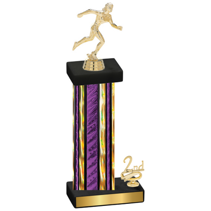Accented Single Purple Glacier Second Place Running Trophy