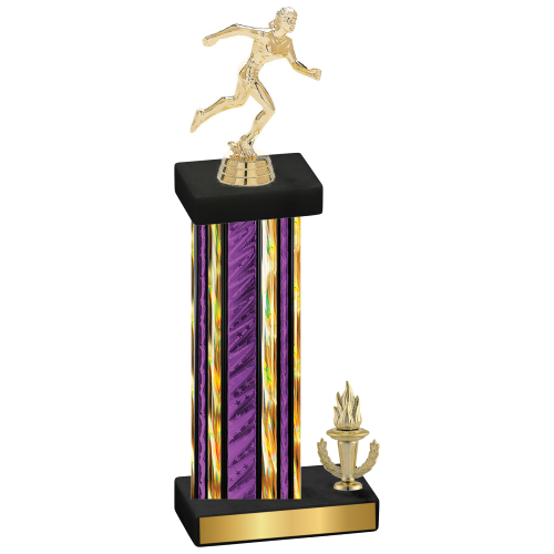 Accented Single Purple Glacier Victory Running Trophy