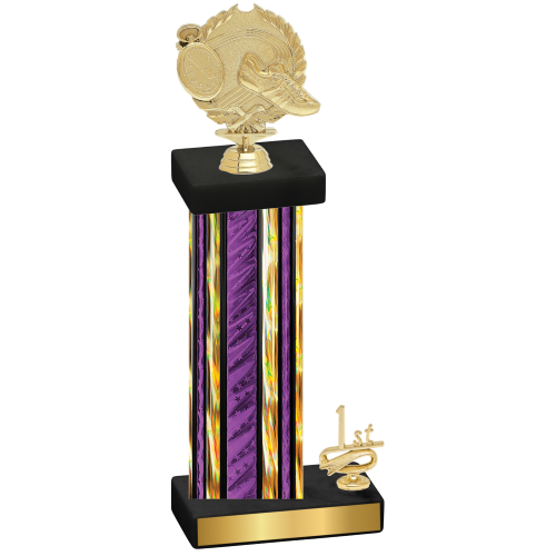 Accented Single Purple Glacier First Place Running Trophy