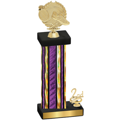 Accented Single Purple Glacier Second Place Running Trophy