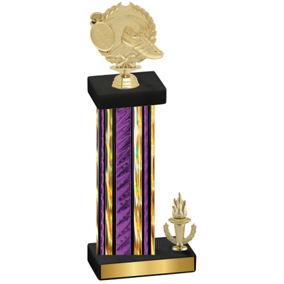 Accented Single Purple Glacier Victory Running Trophy