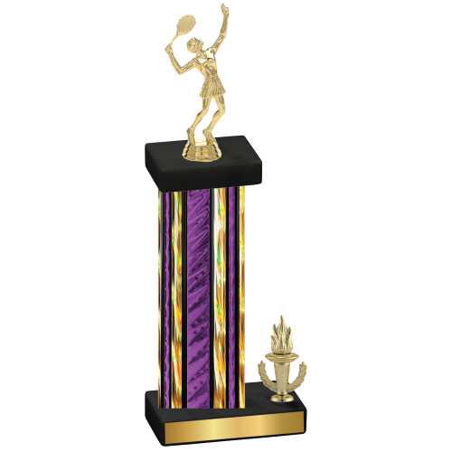 Accented Single Purple Glacier Victory Tennis Trophy