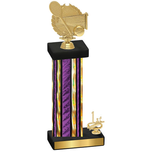 Accented Single Purple Glacier First Place Tennis Trophy