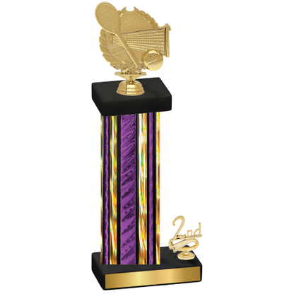 Accented Single Purple Glacier Second Place Tennis Trophy