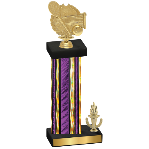 Accented Single Purple Glacier Victory Tennis Trophy