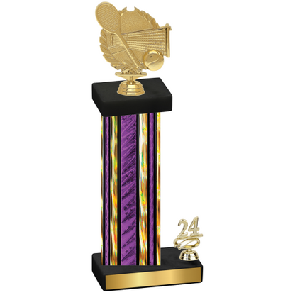 Accented Single Purple Glacier Year Tennis Trophy