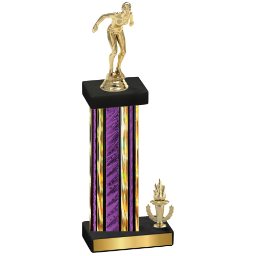 Accented Single Purple Glacier Victory Tennis Trophy