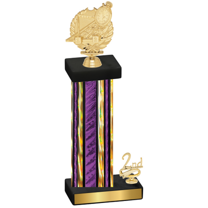 Accented Single Purple Glacier Second Place Swimming Trophy