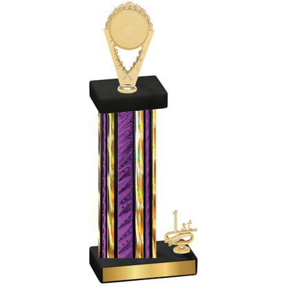 Accented Single Purple Glacier First Place Insert Trophy