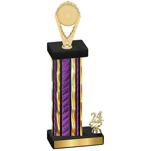 Accented Single Purple Glacier Year Insert Trophy