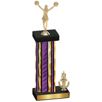 Accented Single Purple Glacier Victory Cheerleading Trophy