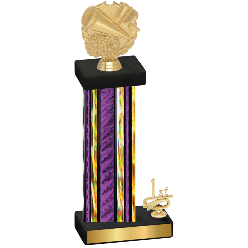 Accented Single Purple Glacier First Place Cheerleading Trophy