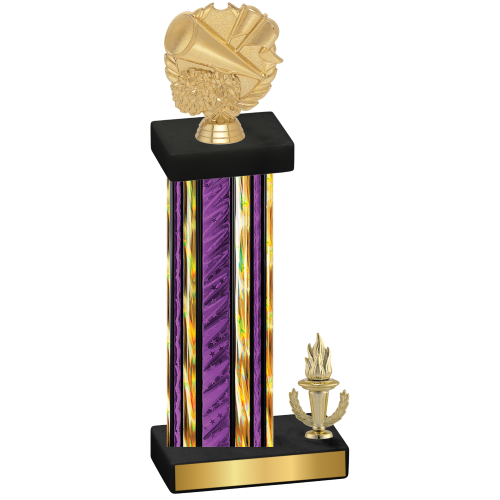 Accented Single Purple Glacier Victory Cheerleading Trophy