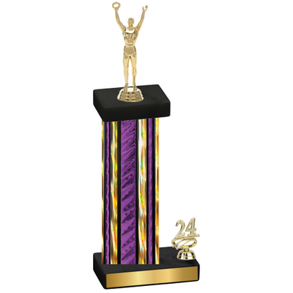 Accented Single Purple Glacier Year Victory Trophy