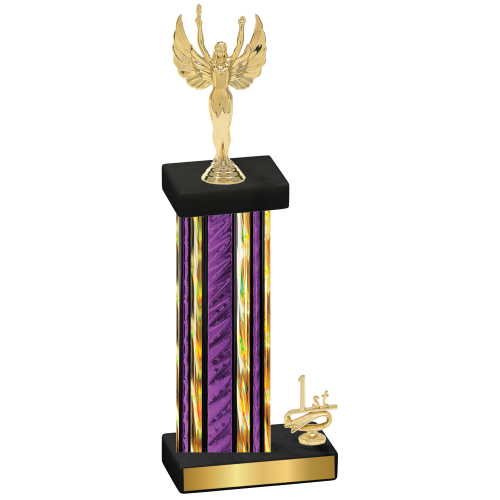 Accented Single Purple Glacier First Place Victory Trophy